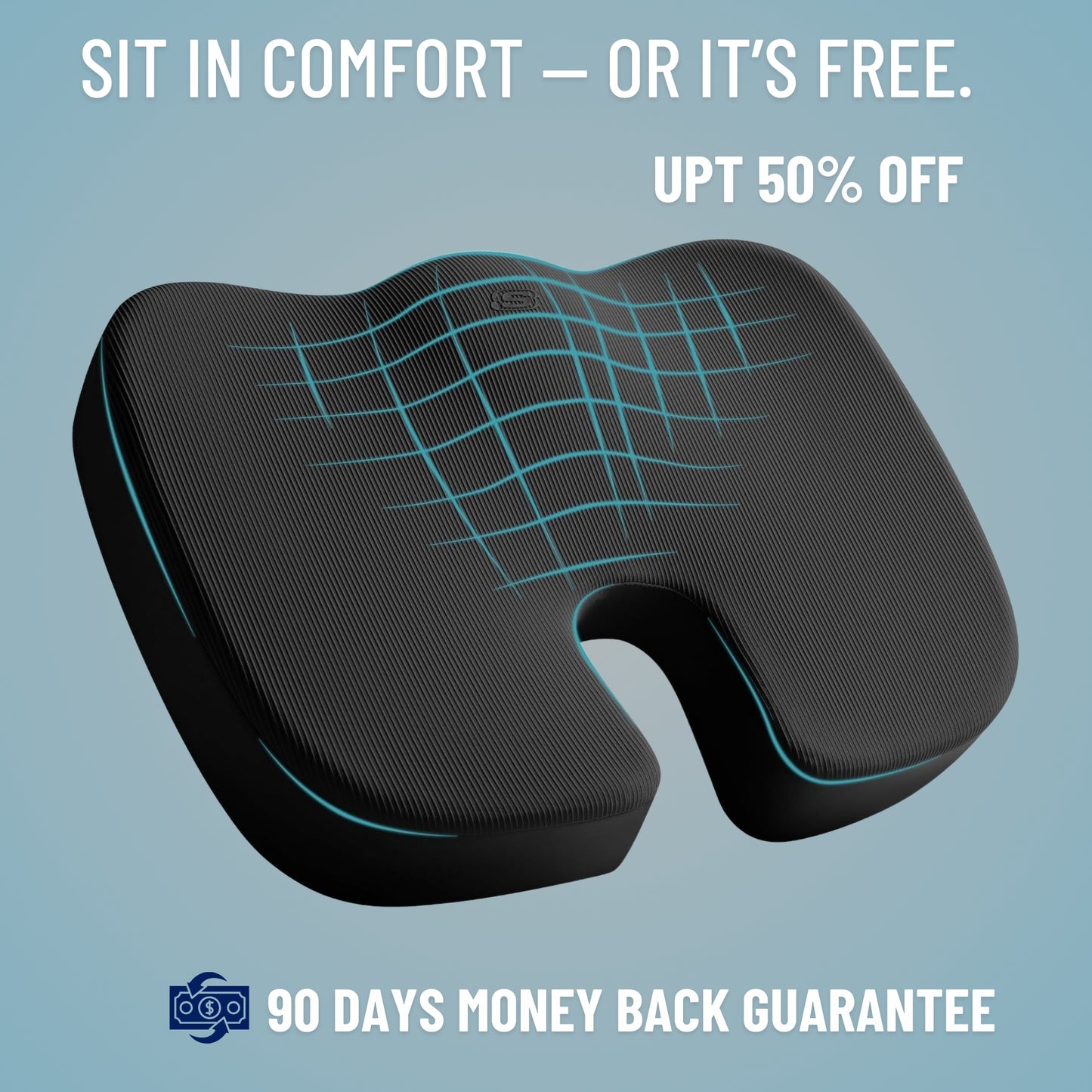 SpineEase™ Orthopedic Seat Cushion